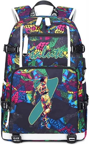 Miniatura 14 de Soccer Player 7 Mochila multifunción Viaje Fútbol Fans bolsa para hombres mujeres (estilo 4)