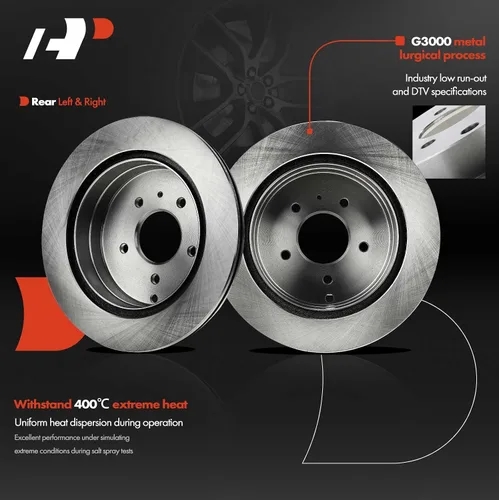 Miniatura 3 de A-Premium Rotores de freno de disco ventilados traseros de 13.58 pulgadas (13.583 in) compatibles con modelos seleccionados Chevy, Pontiac, Saturn