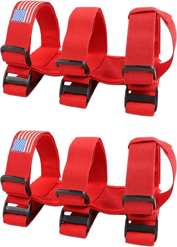 Jimen Soporte para extintor de incendios Bronco, paquete de 2 correas de montaje para extintor de incendios de barra antivuelco compatibles con Ford