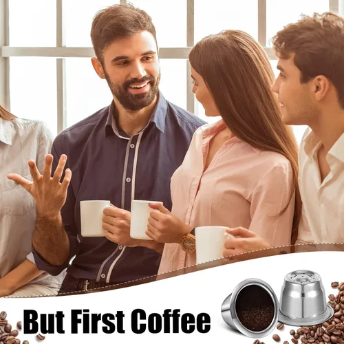 Miniatura 7 de Didaey Cápsulas de Espresso Reutilizables de Acero Inoxidable Vainas de Café Recargables Cápsulas de Espresso Reutilizables con Sellos de Papel