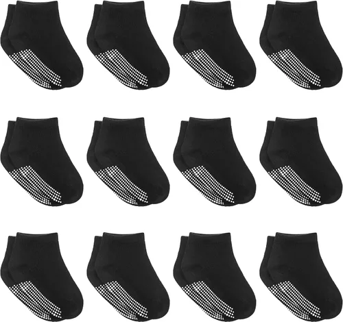 Miniatura 8 de Debra Weitzner 12 Pairs Non-Slip Toddler Socks With Grips for Baby Boys and Girls Anti-Slip Crew Socks for Infants and Kids