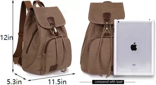 Miniatura 5 de go-done Mochila para mujer, Azul oscuro, Cordón, moda