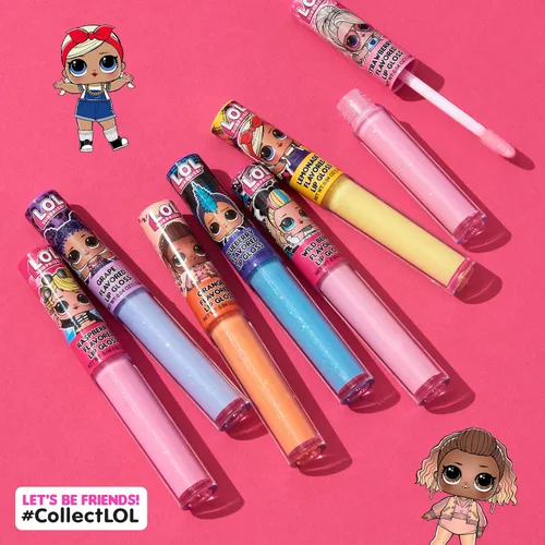 Miniatura 7 de L.O.L Surprise - Paquete de 7 brillos de labios para niñas, brillo labial Lol