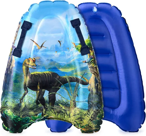 Tablas de Boogie Inflables para Juguetes de Viaje en la Playa, 30" Tabla de Surf Corporal con Deslizamiento de Lona para Parque Acuático con Asas,
