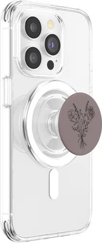 Miniatura 3 de PopSockets MagSafe PopGrip con diseño floral de flores silvestres neutras para iPhone