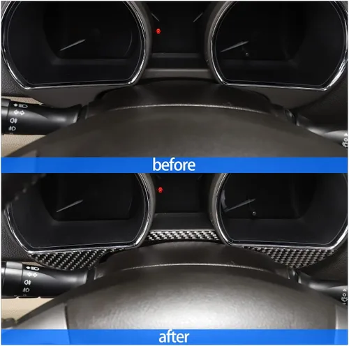 Miniatura 2 de Para Toyota Highlander 2009 2010 2011 2012 2013 fibra de carbono real 3D adhesivo tablero tablero marco interior accesorios de coche