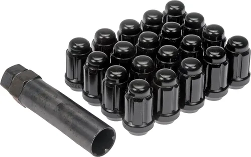 Miniatura 3 de Dorman 711–256 20 unidades, color negro, tuercas de bloqueo con llave.