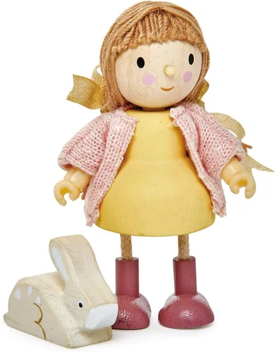 Tender Leaf Toys - La familia Goodwood - Muñeca flexible en miniatura de madera, figura de acción multicultural para casa de muñecas - Fomenta el