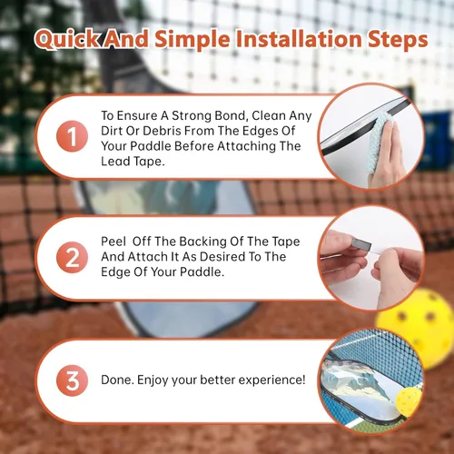 Miniatura 4 de Cinta de plomo para pickleball Neobadge - Cinta adhesiva de alta calidad - Diseñada específicamente para palas de pickleball - Construir el momento