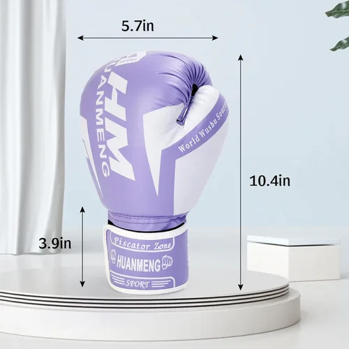 Miniatura 3 de Guantes de entrenamiento de boxeo Guantes para saco de boxeo para mujeres y adultos, Guantes profesionales a prueba de golpes para entrenamiento