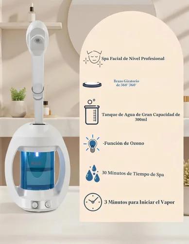 Miniatura 4 de Vaporizador Facial - Vaporizador Facial Iónico Nano para Limpieza Profunda Facial, Vaporizador para Esteticista, Vaporizador Facial Profesional