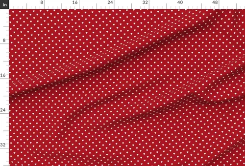 Miniatura 2 de Spoonflower Tela - Corazones blancos rojo oscuro amor boda San Valentín Día de San Valentín impreso en tela de gasa Fat Quarter - Costura de moda