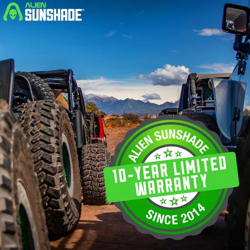 Miniatura 5 de Parasol Alien Sunshade para Jeep Gladiator Rojo (2018-2023) Accesorios para Jeep Gladiator, Parasol de malla frontal y trasera, 4 puertas, reduce