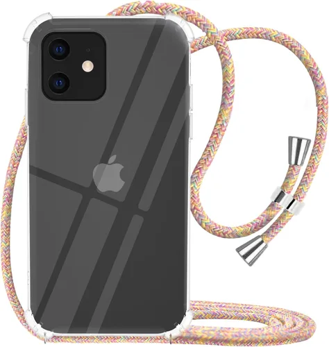 Funda para iPhone 11 con cuello transparente para colgar y colgar en el hombro, cubierta de teléfono cruzada, para mujeres y niñas, funda protectora