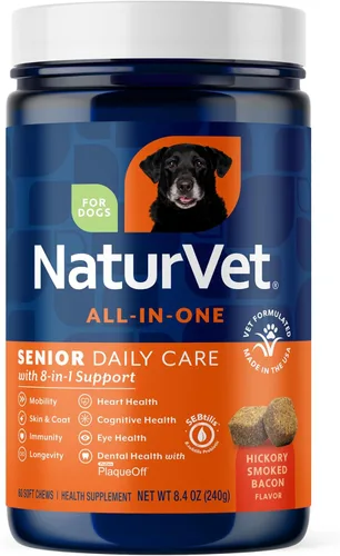 Miniatura 10 de NaturVet Suplemento Todo en Uno para Perros - para el Apoyo de las Articulaciones, Digestión, Cuidado de la Piel y el Pelaje – Multivitamínico