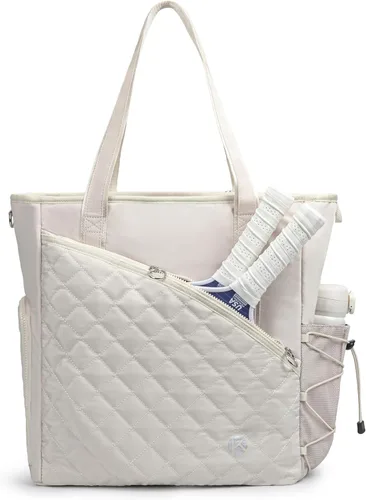 Bolsa de pickleball para mujer con gancho para cerca, bolsa acolchada de pickleball con capacidad para 3-4 paletas con compartimento para zapatos y