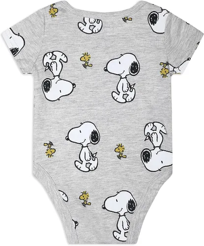 Miniatura 3 de Peanuts Snoopy - Paquete de 4 mamelucos de manga corta para recién nacidos y bebés