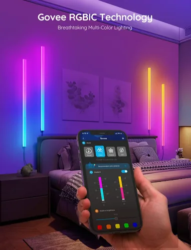 Miniatura 12 de Govee Glide - Luces de pared, luz LED RGBIC, luz inteligente para juegos compatible con SmartThings, barra de luces RGB, luces de pared LED