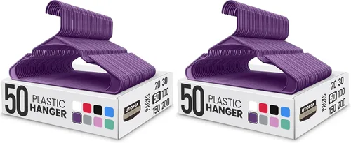 Miniatura 35 de Utopia Home - Perchas de plástico, paquete de 30 unidades, duraderas y fuertes, perfectas para ahorrar espacio, organizar armario con ranuras