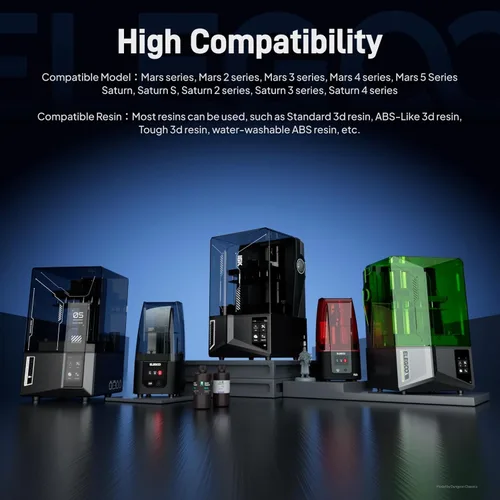 Miniatura 9 de ELEGOO Mercury X Bundle, máquina de lavado y curado para modelos grandes impresos en 3D con resina, compatible con impresoras Saturn, Mars MSLA