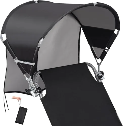 Miniatura 30 de Toldo universal XL resistente al viento para silla, extra grande plegable UPF 50+ con abrazadera ajustable, se adapta a la mayoría de la playa