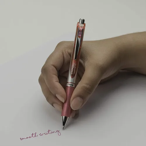 Miniatura 8 de Pentel Energel - Bolígrafos de tinta de gel líquido de 0.028 in, tinta rosa, paquete de 5 bolígrafos RTX de lujo con 3 recambios rosados