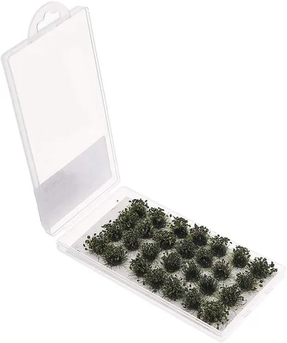 Miniatura 4 de 28 Piezas Arbustos Tupidos Verdes Arbustos de Tierras Bajas Kit de Modelo de Terreno Tufado Escena Estática Modelo en Miniatura DIY para Paisaje