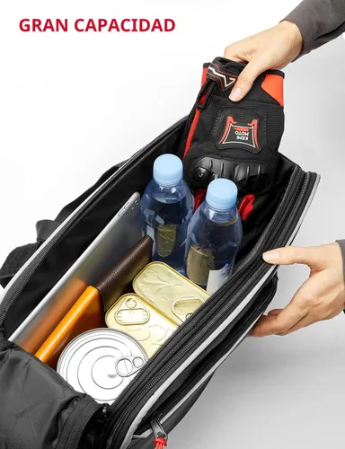 Miniatura 6 de KEMIMOTO Alforjas expandibles para motocicleta, 24-30L (15L*2) Ajuste para Mini Motocicleta Scooter Sport Bike Dual Sport ADV160 Ruckus Grom Navi