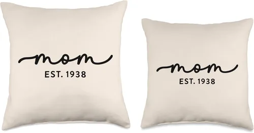 Miniatura 3 de Mom Est 1938 Custom Mom Personalized Mother’s Day Customized Throw Pillow