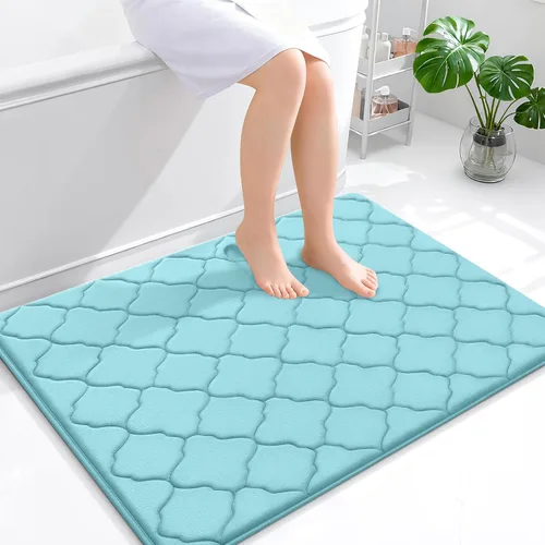 Miniatura 56 de OLANLY Alfombra de Baño de Espuma Viscoelástica de 24 x 16 pulgadas, Ultra Suave y Absorbente, Alfombras de Baño Antideslizantes, Cómodas, Lavables