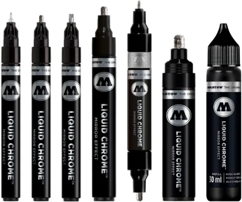 Miniatura 7 de Molotow Marcador de bomba de pintura con alcohol cromado líquido, 0.039 in, 1 unidad