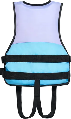 Miniatura 5 de Owntop Chaquetas de natación para niños y adultos de 50 a 125 libras de hebillas dobles, cremallera y correa de entrepierna, chaleco de esquí ligero