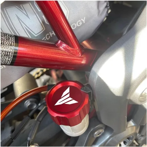 Miniatura 3 de LeosHi Compatible with MT07 MT09 MT03 MT10 MT25 MT 07 09 10 FZ07 FZ09 Motorcycle Rear Tank Cover Guard Protection Brake Fluid Reservoir Cap