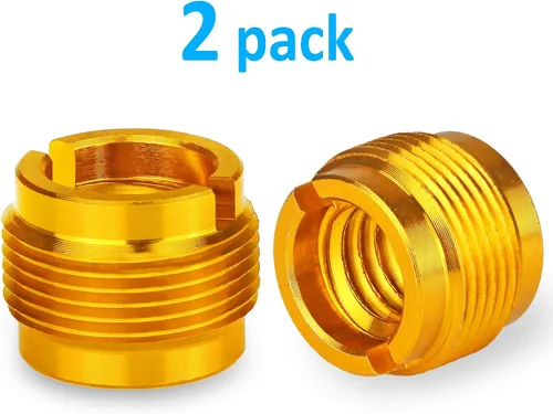 Miniatura 7 de 2 adaptadores de color dorado para micrófono HyperX QuadCast, Blue Yeti, Rode, Razer, Shure y la mayoría de micrófonos USB, montaje de choque