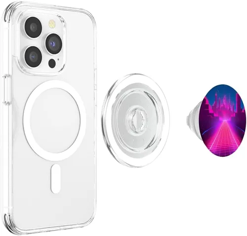 Miniatura 4 de Retrowave Street 80s Vaporwave Synthwave PopSockets MagSafe PopGrip for iPhone
