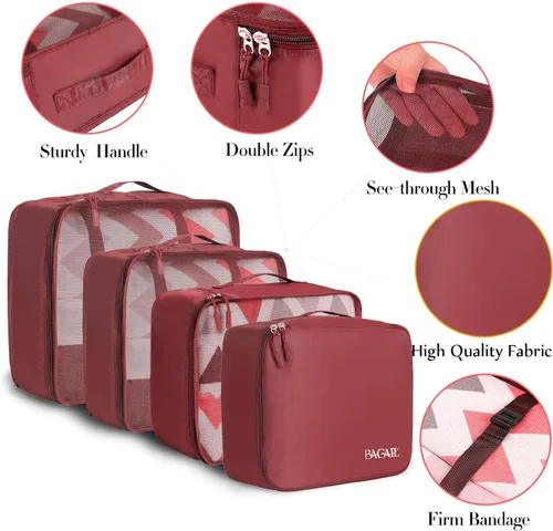 Miniatura 4 de BAGAIL - Conjunto de 7 u 8 bolsas y maletines organizadores de equipaje, ideales como accesorios de viaje