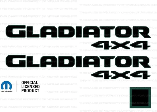 Miniatura 8 de Gladiator - Calcomanías gráficas para cabecera de 4 x 4 para Jeep Wrangler/Gladiator JL/JT (2019-2024) 392 bronce con contorno negro F392BO