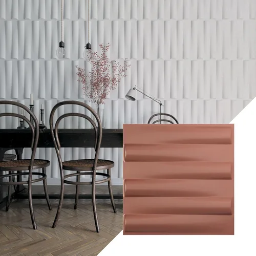 Miniatura 18 de Ekena Millwork 19 5/8 pulgadas de ancho x 19 5/8 pulgadas de alto Naomi EnduraWall Panel decorativo de pared 3D, dorado (cubre 2.67 pies cuadrados).