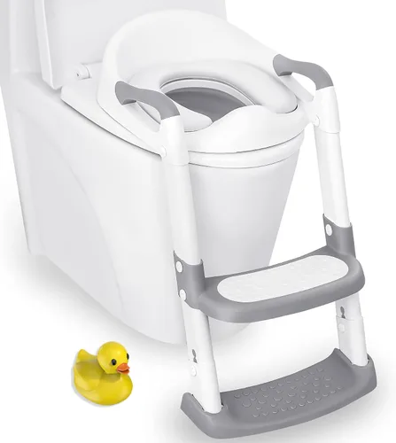 JASSONE® Asiento de Entrenamiento para Ir al Baño, Taburete de Paso para Niños Pequeños, Inodoro de Entrenamiento para Ir al Baño 2 en 1 para Niños,