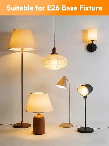 Miniatura 7 de TJOY Bombillas LED regulables A19, bombillas LED E26 equivalentes a 60 vatios, blanco suave cálido 2700K, base estándar de 800 lúmenes, bombillas