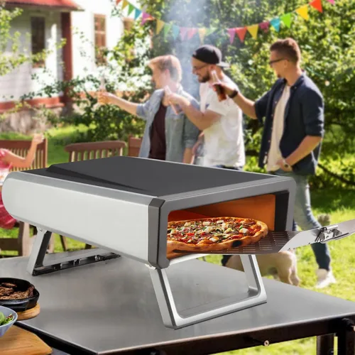 Miniatura 2 de Horno de pizza, horno de pizza de propano para exteriores, 12 pulgadas, para pizza, portátil, cocina al aire libre, parrilla de pizza de acero