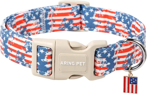 Miniatura 31 de Aring Pet Collar navideño para perro, lindo, ajustable, de algodón, para cachorros, perros pequeños, medianos y grandes, con copos de nieve, rojo Z