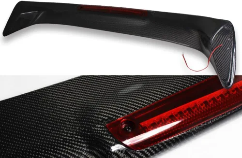 Miniatura 3 de W-POWER, Alerón de la tapa trasera del maletero compatible con Honda Civic DX LX Si EX HX EX-R Coupe 1996-2000, alerón trasero de fibra de carbono