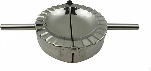 Miniatura 8 de Máquina para hacer albóndigas de acero inoxidable, molde de prensa Goya Empanada XL de 5 pulgadas, crimpadora de moldes de ravioles, cortador
