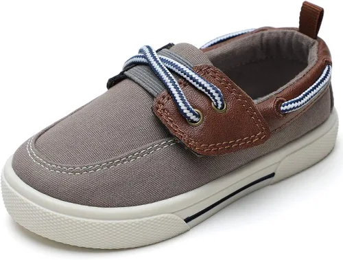 Miniatura 8 de tombik Zapatos náuticos para niños y niñas, tenis de lona para niños pequeños (niños pequeños)