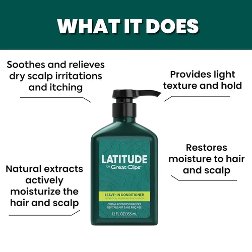 Miniatura 3 de GREAT CLIPS LATITUDE - Acondicionador sin enjuague Acondicionador hidratante sin enjuague para hombres Promueve la fuerza del cabello +