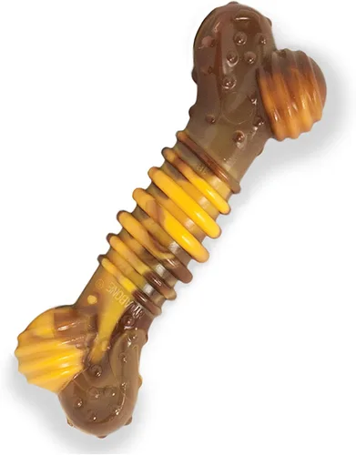 Miniatura 17 de Juguete para masticar Power Chew texturizado, duradero, con forma de hueso de Nylabone, combinación de sabores, tamaño mediano/Wolf (1 pieza)