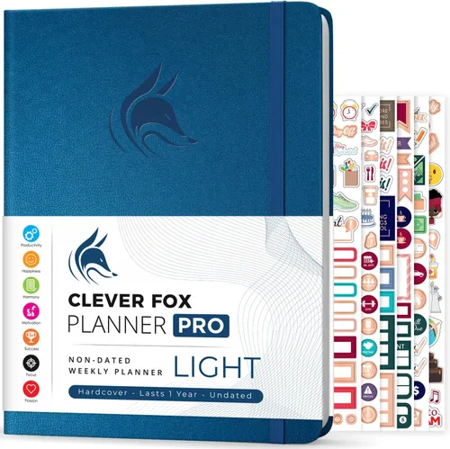 Miniatura 22 de Clever Fox Planner PRO – Planificador de vida semanal y mensual para aumentar la productividad, el manejo del tiempo y alcanzar tus objetivos, 8.5 x