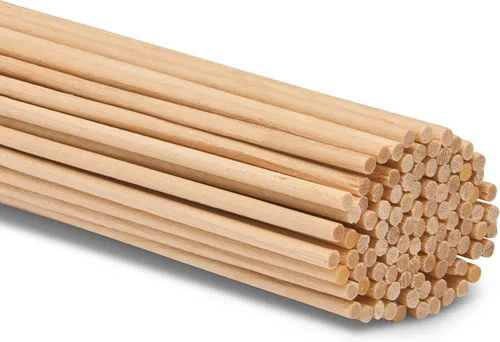 Miniatura 18 de Woodpeckers - Cañas de madera, varillas de madera de 3/16 x 30,5 cm sin acabado de madera dura para manualidades y bricolaje, 500 piezas Paquete