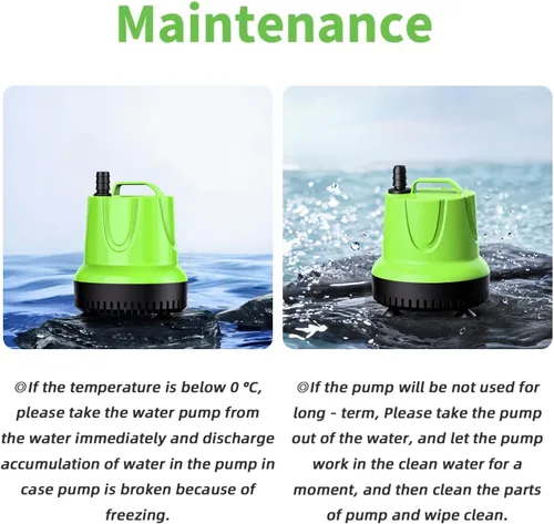 Miniatura 9 de FREESEA - Bomba de agua sumergible para fuente: bomba de sumidero pequeña de 160 GPH 12W para estanque al aire libre, hidropónico, estatuario